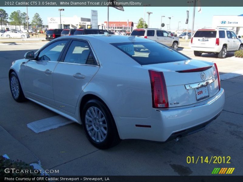 White Diamond Tricoat / Light Titanium/Ebony 2012 Cadillac CTS 3.0 Sedan