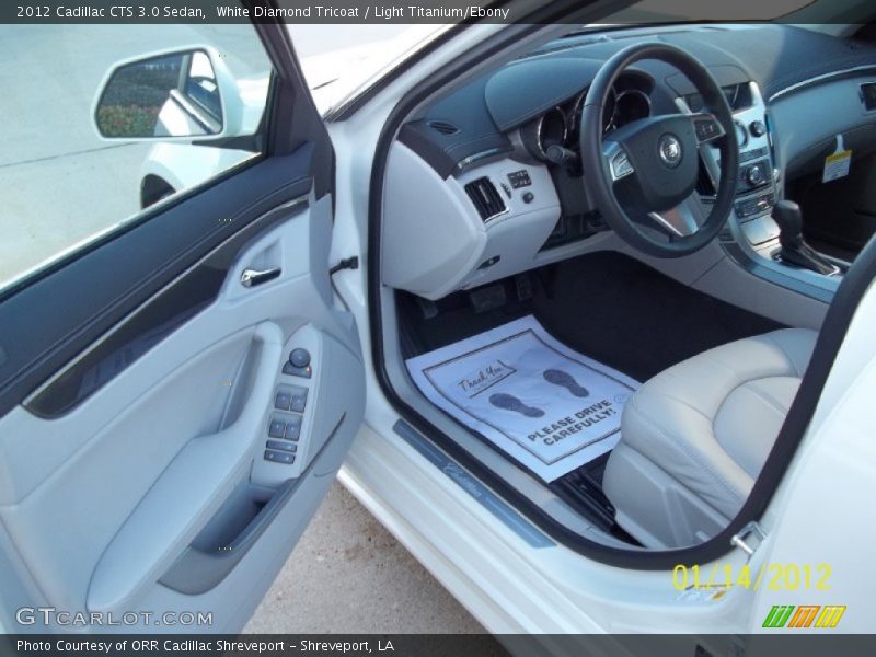 White Diamond Tricoat / Light Titanium/Ebony 2012 Cadillac CTS 3.0 Sedan