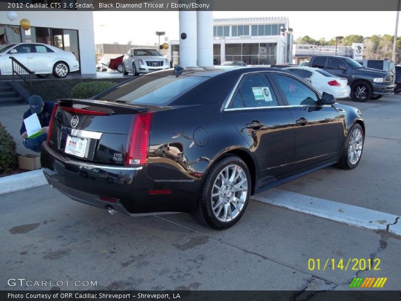 Black Diamond Tricoat / Ebony/Ebony 2012 Cadillac CTS 3.6 Sedan