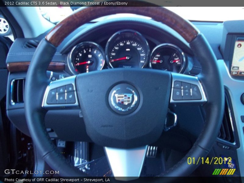 Black Diamond Tricoat / Ebony/Ebony 2012 Cadillac CTS 3.6 Sedan