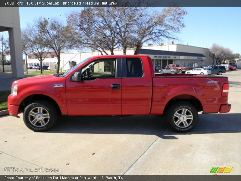 Bright Red / Medium Flint Grey 2008 Ford F150 STX SuperCab