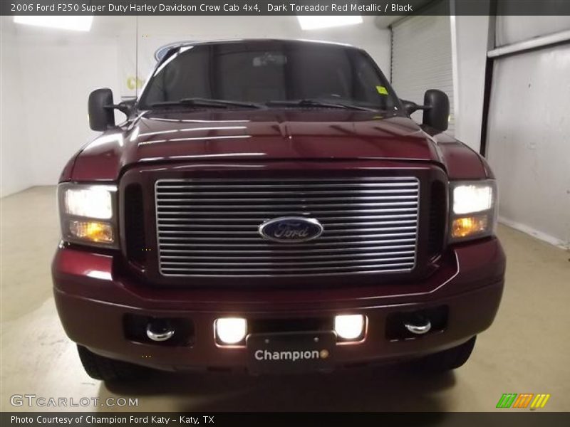 Dark Toreador Red Metallic / Black 2006 Ford F250 Super Duty Harley Davidson Crew Cab 4x4