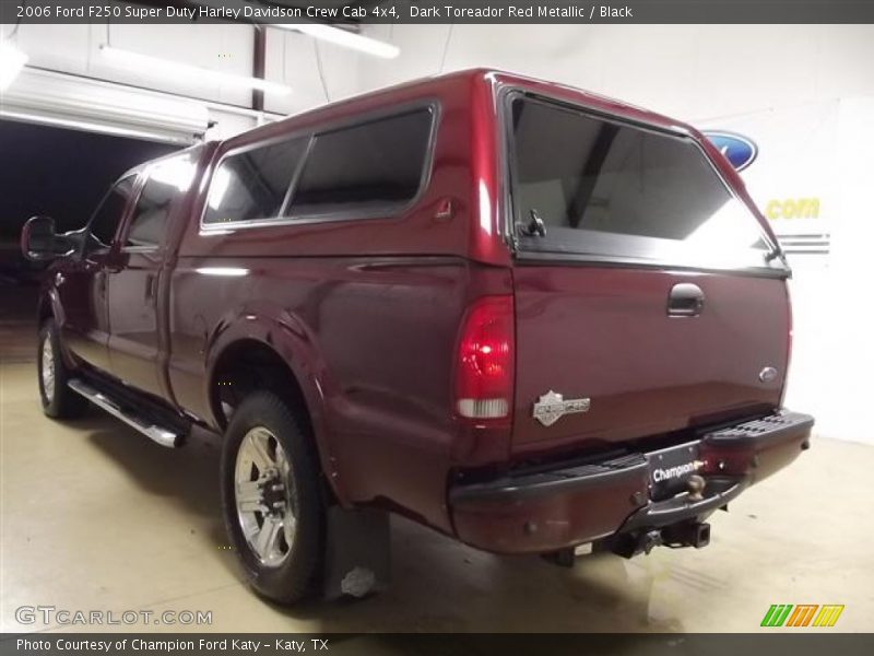 Dark Toreador Red Metallic / Black 2006 Ford F250 Super Duty Harley Davidson Crew Cab 4x4