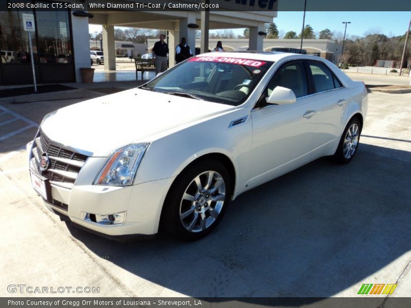 White Diamond Tri-Coat / Cashmere/Cocoa 2008 Cadillac CTS Sedan