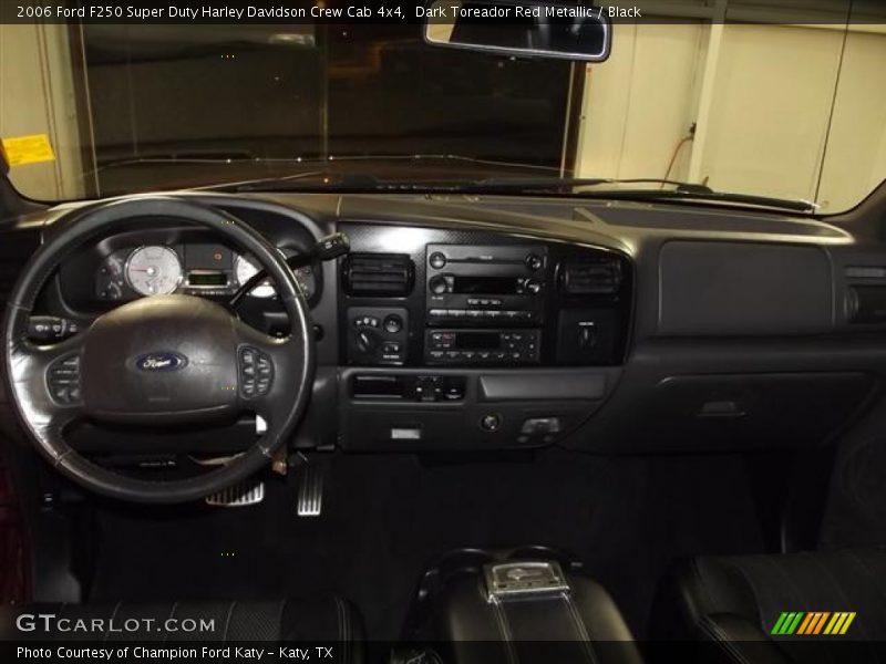 Dark Toreador Red Metallic / Black 2006 Ford F250 Super Duty Harley Davidson Crew Cab 4x4