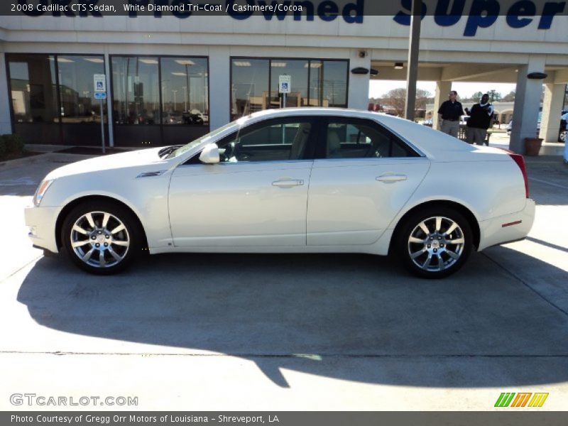 White Diamond Tri-Coat / Cashmere/Cocoa 2008 Cadillac CTS Sedan