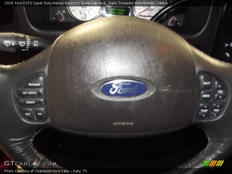 Dark Toreador Red Metallic / Black 2006 Ford F250 Super Duty Harley Davidson Crew Cab 4x4