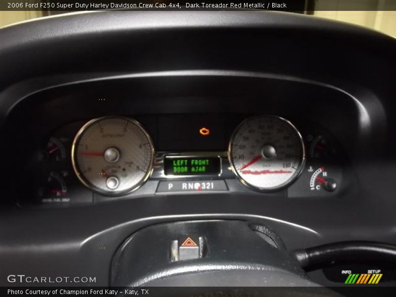 Dark Toreador Red Metallic / Black 2006 Ford F250 Super Duty Harley Davidson Crew Cab 4x4
