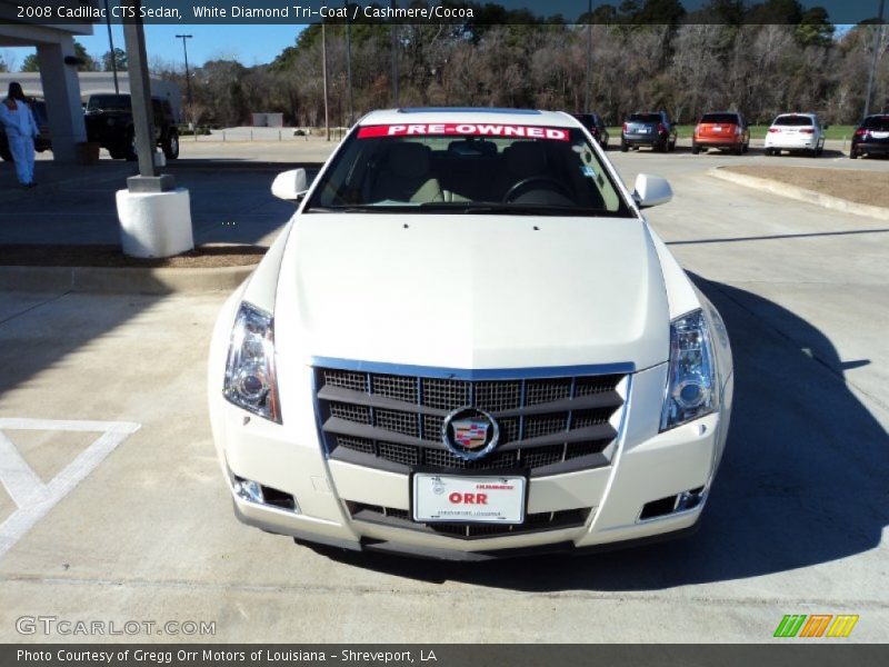 White Diamond Tri-Coat / Cashmere/Cocoa 2008 Cadillac CTS Sedan