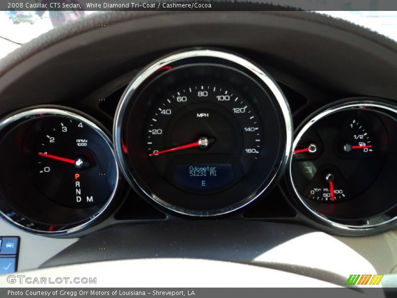 White Diamond Tri-Coat / Cashmere/Cocoa 2008 Cadillac CTS Sedan