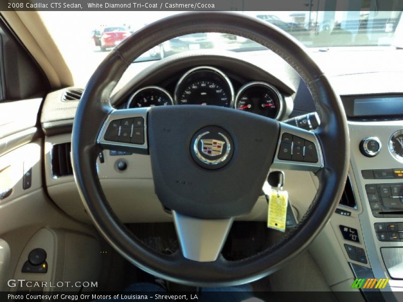 White Diamond Tri-Coat / Cashmere/Cocoa 2008 Cadillac CTS Sedan