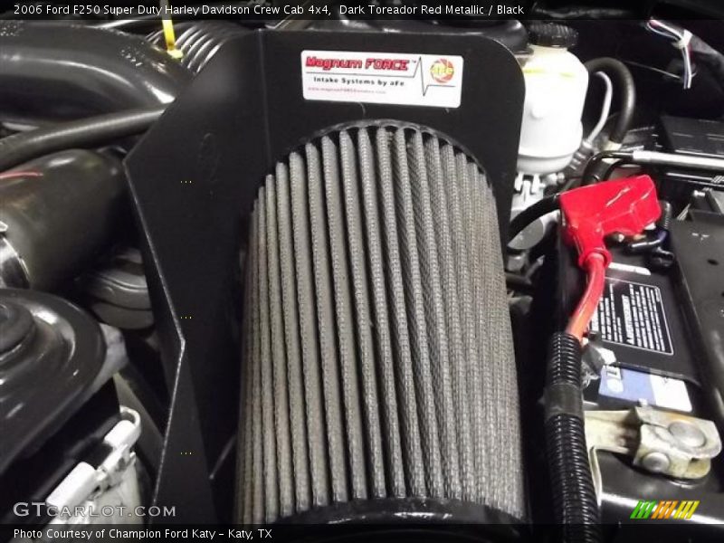 Dark Toreador Red Metallic / Black 2006 Ford F250 Super Duty Harley Davidson Crew Cab 4x4