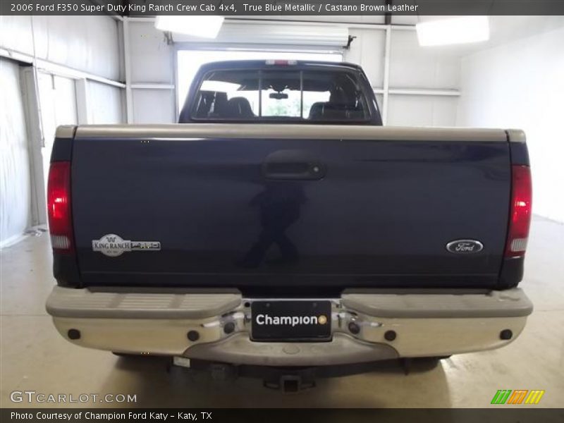 True Blue Metallic / Castano Brown Leather 2006 Ford F350 Super Duty King Ranch Crew Cab 4x4