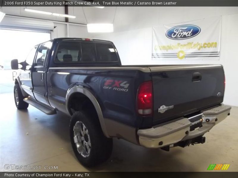 True Blue Metallic / Castano Brown Leather 2006 Ford F350 Super Duty King Ranch Crew Cab 4x4