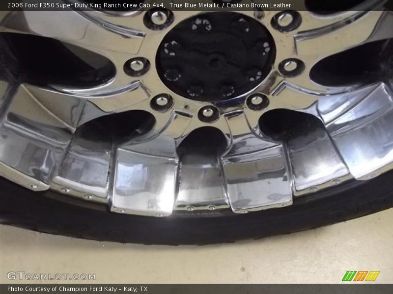True Blue Metallic / Castano Brown Leather 2006 Ford F350 Super Duty King Ranch Crew Cab 4x4