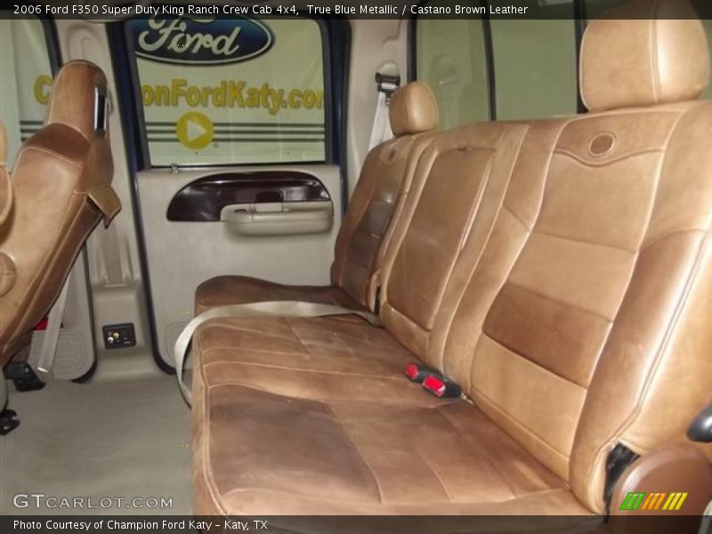 True Blue Metallic / Castano Brown Leather 2006 Ford F350 Super Duty King Ranch Crew Cab 4x4