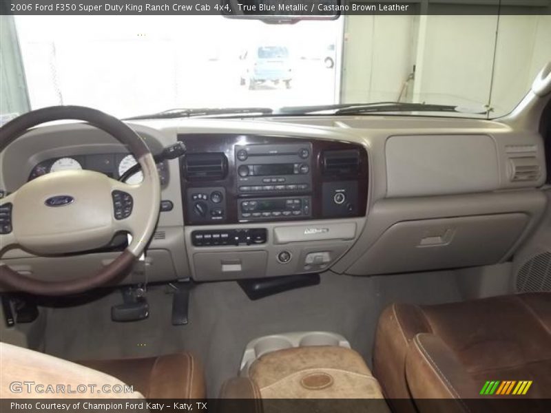 True Blue Metallic / Castano Brown Leather 2006 Ford F350 Super Duty King Ranch Crew Cab 4x4