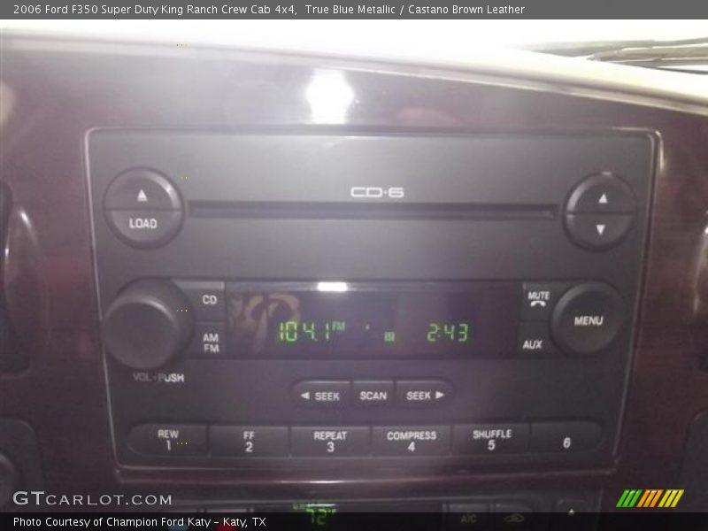 True Blue Metallic / Castano Brown Leather 2006 Ford F350 Super Duty King Ranch Crew Cab 4x4