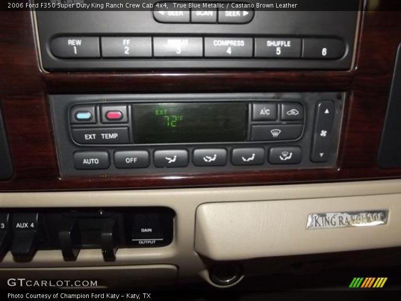 True Blue Metallic / Castano Brown Leather 2006 Ford F350 Super Duty King Ranch Crew Cab 4x4