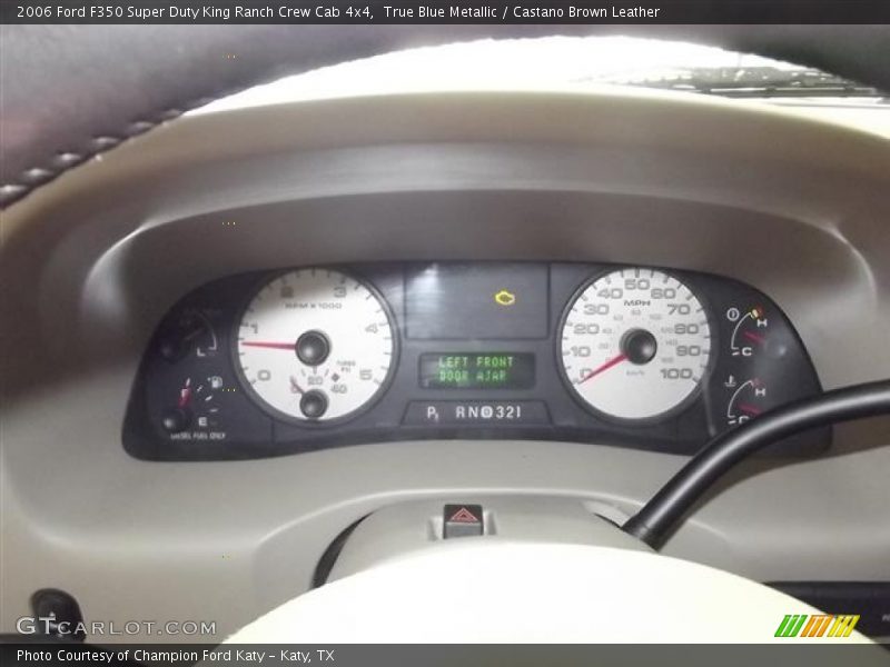 True Blue Metallic / Castano Brown Leather 2006 Ford F350 Super Duty King Ranch Crew Cab 4x4