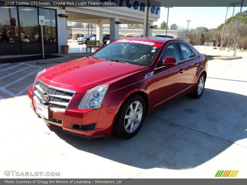 Crystal Red / Light Titanium/Ebony 2008 Cadillac CTS Sedan