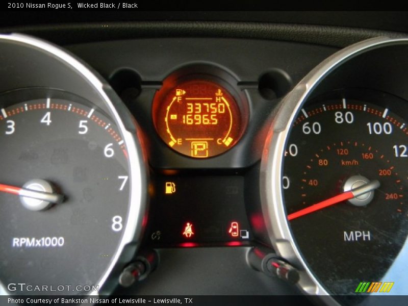 Wicked Black / Black 2010 Nissan Rogue S