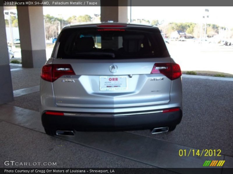 Palladium Metallic / Taupe 2012 Acura MDX SH-AWD