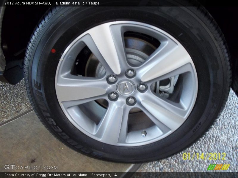 Palladium Metallic / Taupe 2012 Acura MDX SH-AWD