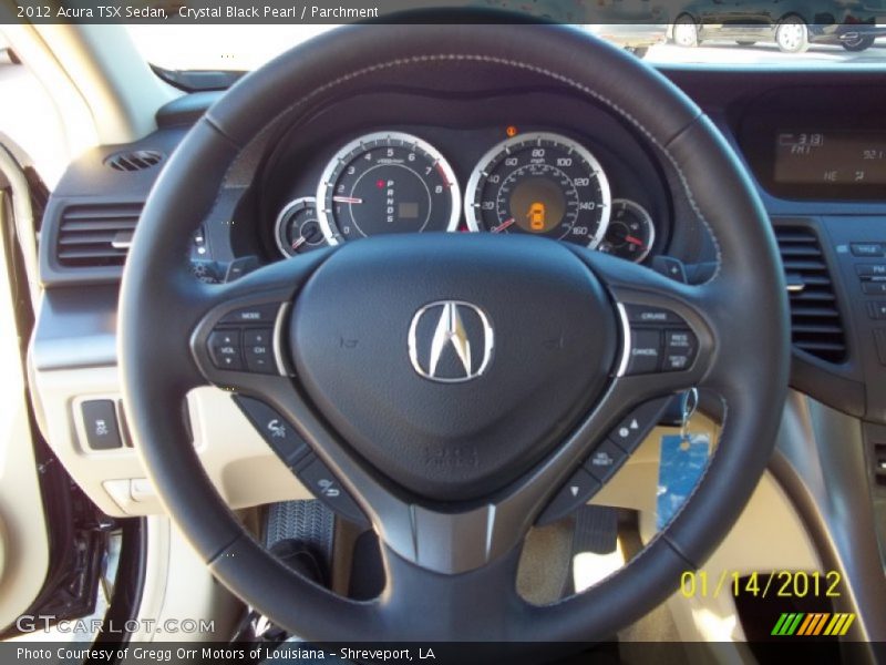 Crystal Black Pearl / Parchment 2012 Acura TSX Sedan