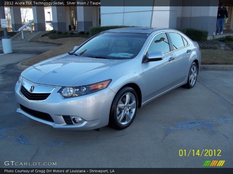 Silver Moon / Taupe 2012 Acura TSX Technology Sedan