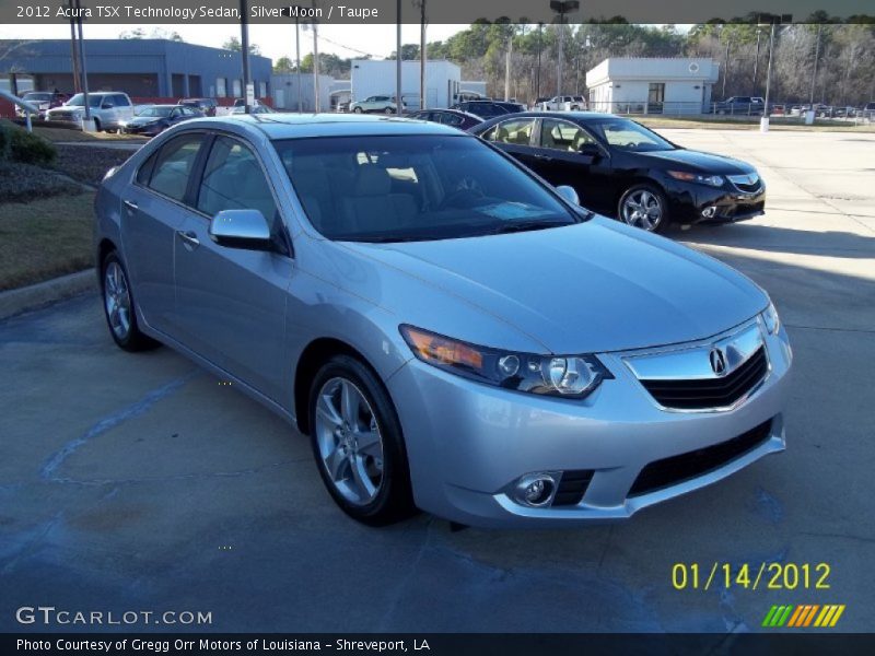 Silver Moon / Taupe 2012 Acura TSX Technology Sedan