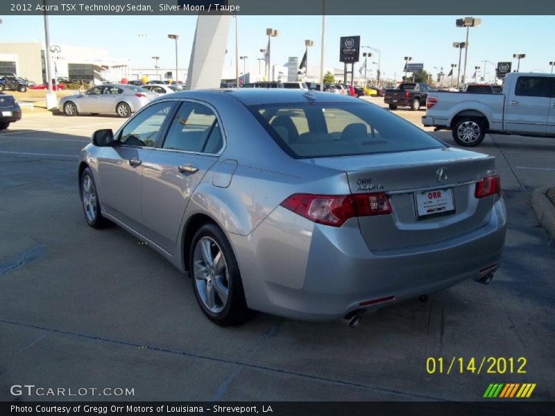 Silver Moon / Taupe 2012 Acura TSX Technology Sedan