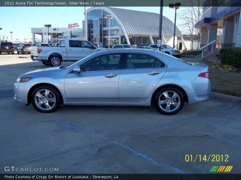 Silver Moon / Taupe 2012 Acura TSX Technology Sedan