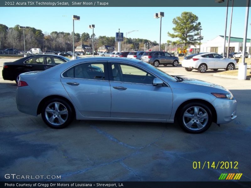 Silver Moon / Taupe 2012 Acura TSX Technology Sedan