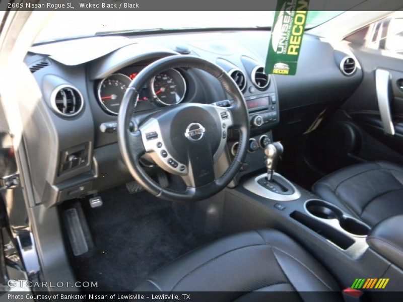 Wicked Black / Black 2009 Nissan Rogue SL