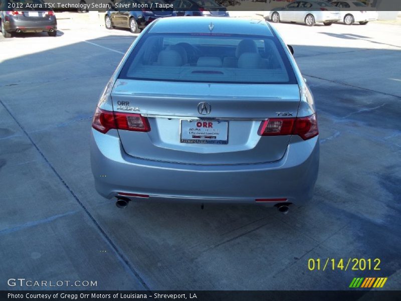 Silver Moon / Taupe 2012 Acura TSX Technology Sedan