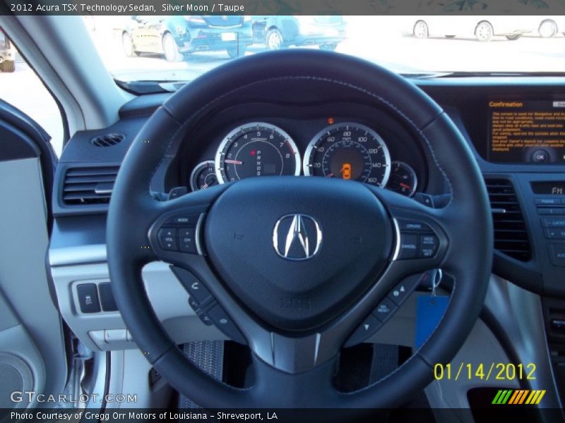 Silver Moon / Taupe 2012 Acura TSX Technology Sedan