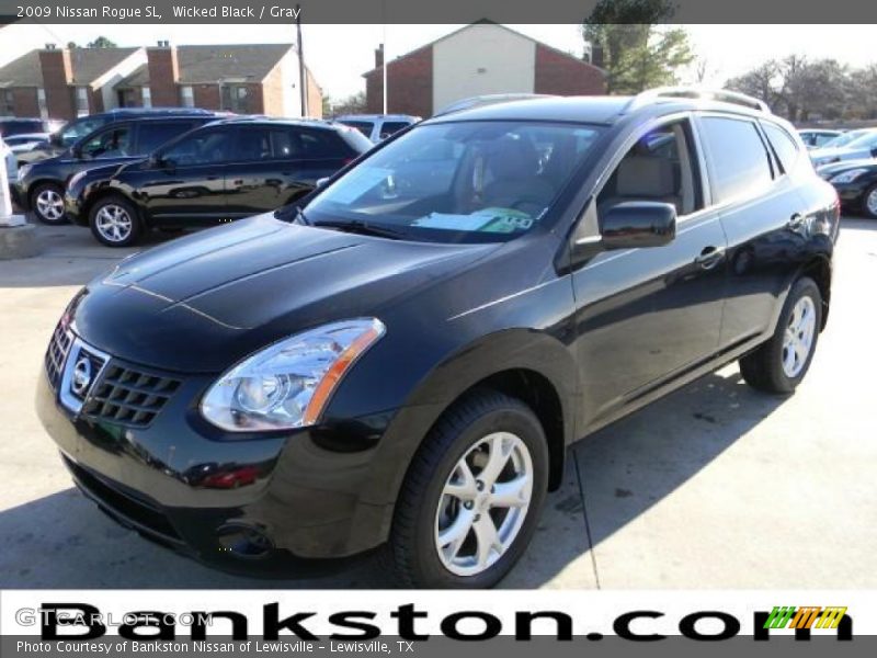 Wicked Black / Gray 2009 Nissan Rogue SL