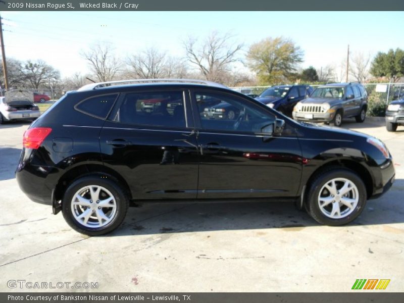 Wicked Black / Gray 2009 Nissan Rogue SL