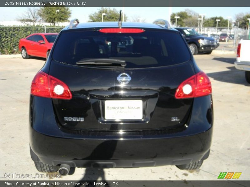 Wicked Black / Gray 2009 Nissan Rogue SL