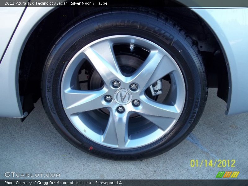 Silver Moon / Taupe 2012 Acura TSX Technology Sedan