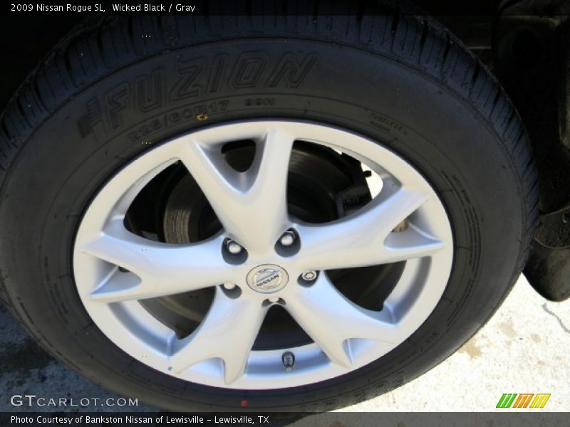 Wicked Black / Gray 2009 Nissan Rogue SL