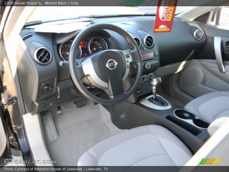 Wicked Black / Gray 2009 Nissan Rogue SL