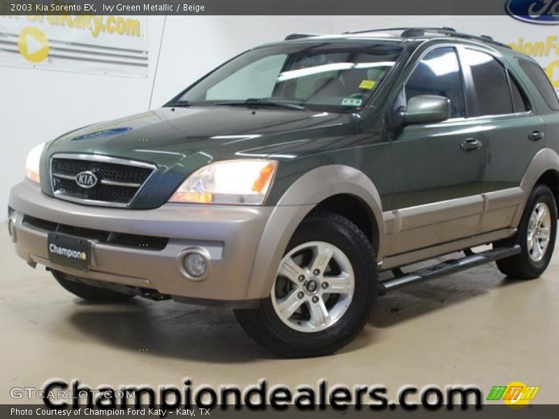 Ivy Green Metallic / Beige 2003 Kia Sorento EX