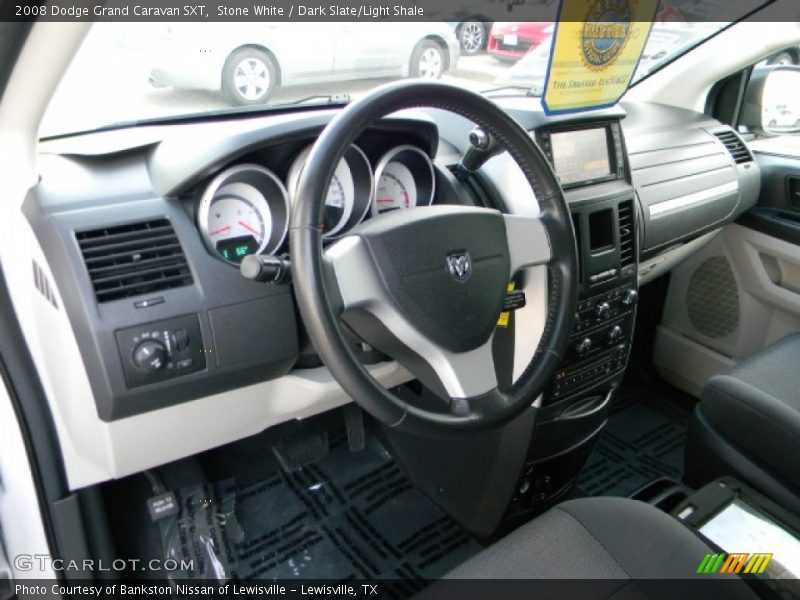 Stone White / Dark Slate/Light Shale 2008 Dodge Grand Caravan SXT
