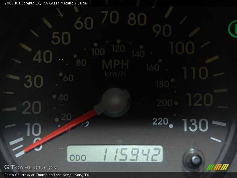 Ivy Green Metallic / Beige 2003 Kia Sorento EX