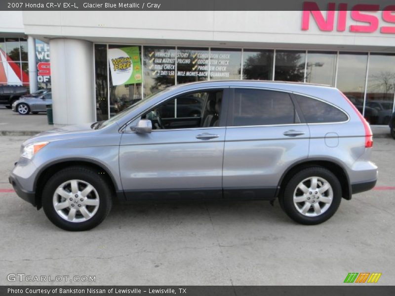 Glacier Blue Metallic / Gray 2007 Honda CR-V EX-L