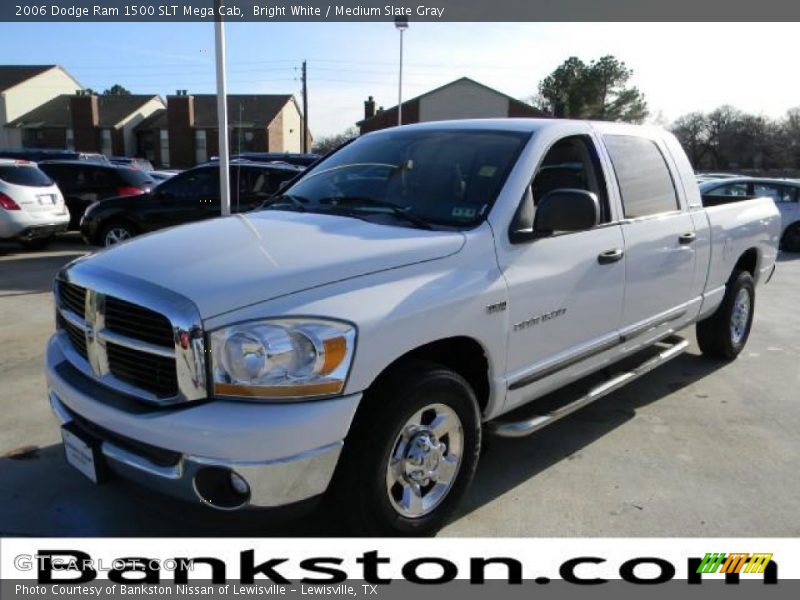 Bright White / Medium Slate Gray 2006 Dodge Ram 1500 SLT Mega Cab