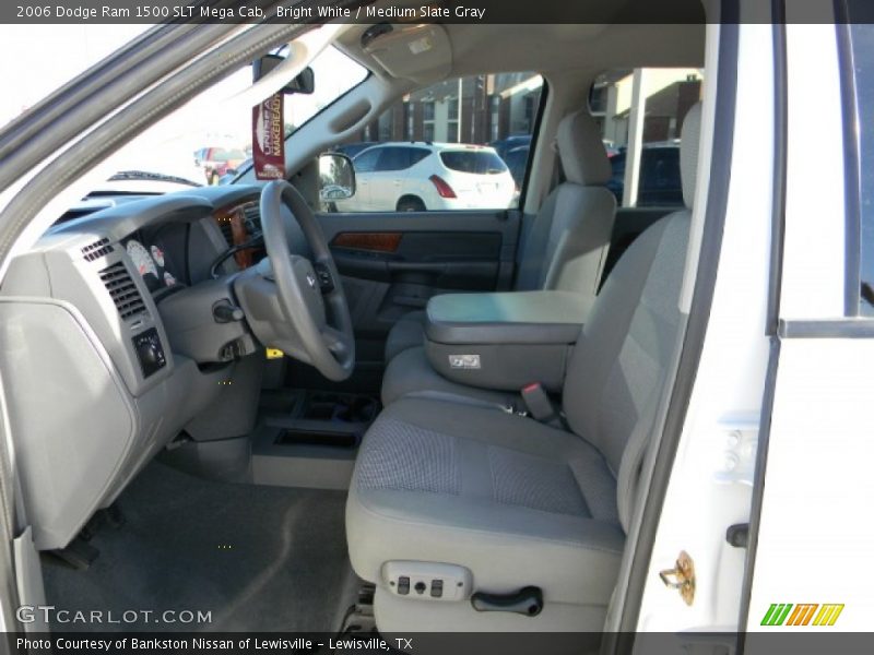 Bright White / Medium Slate Gray 2006 Dodge Ram 1500 SLT Mega Cab