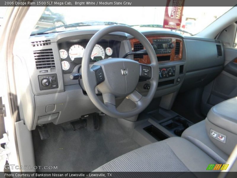 Bright White / Medium Slate Gray 2006 Dodge Ram 1500 SLT Mega Cab